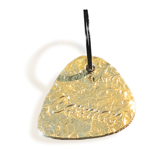 Keychain, Hand-Crafted, Brass Guitar Pick
