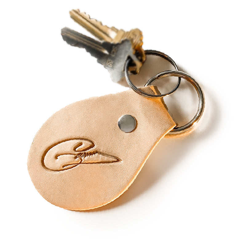 Keychain, Leather Beige