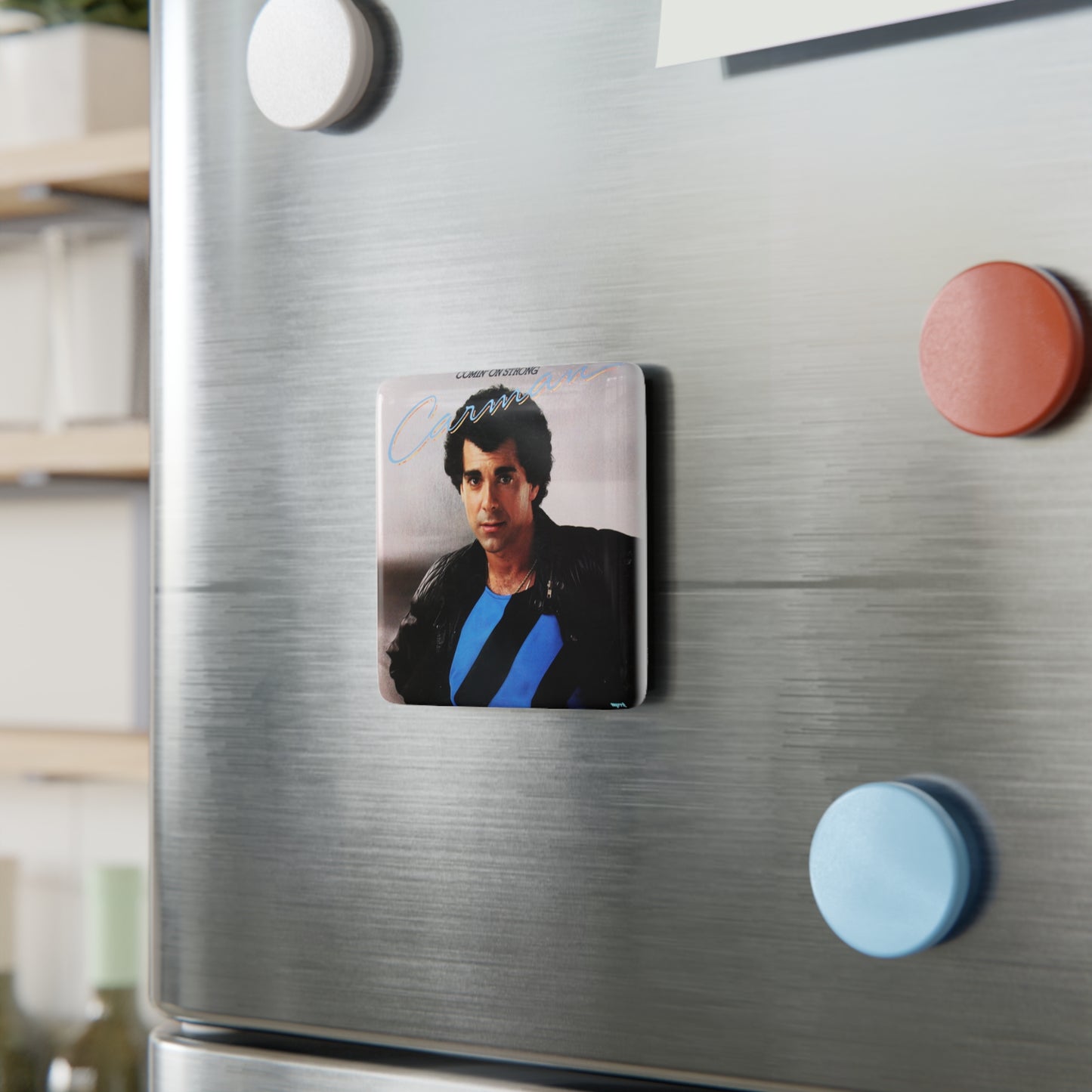 "Comin' On Strong" Porcelain Magnet, Square