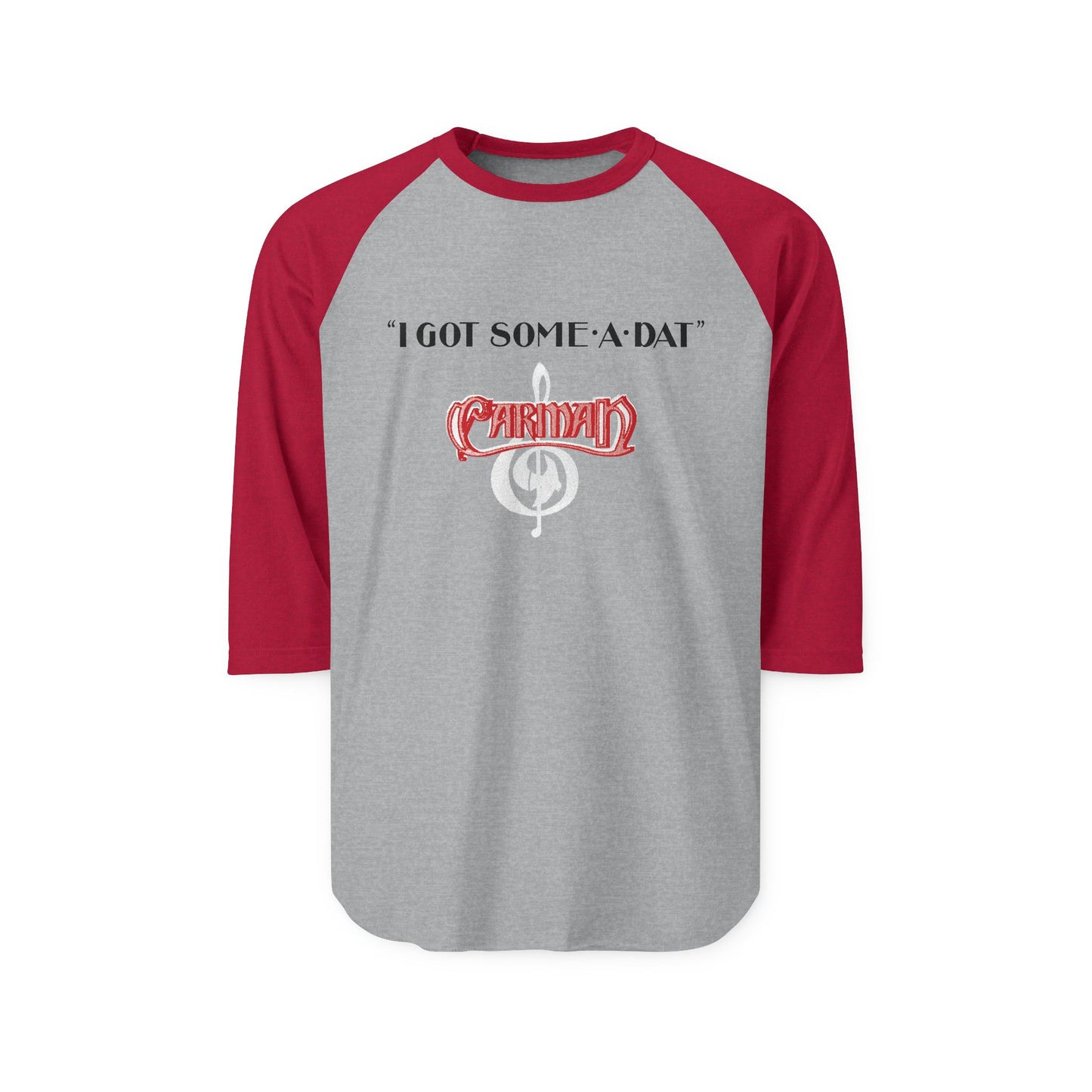 "I Got Some-A-Dat" Red Logo - Unisex Three-Quarter Sleeve Raglan Shirt