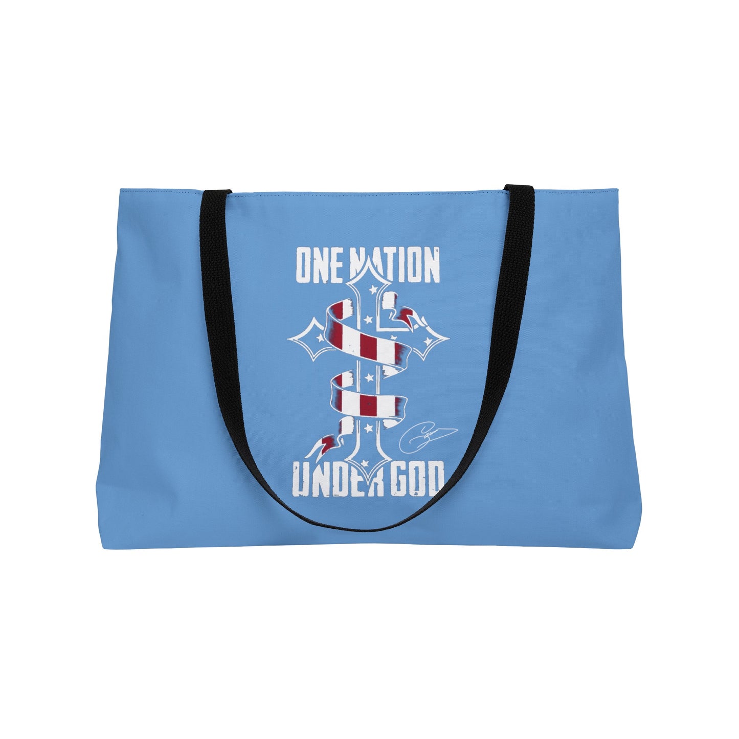 "One Nation Under God - Light Blue" Tote Bag