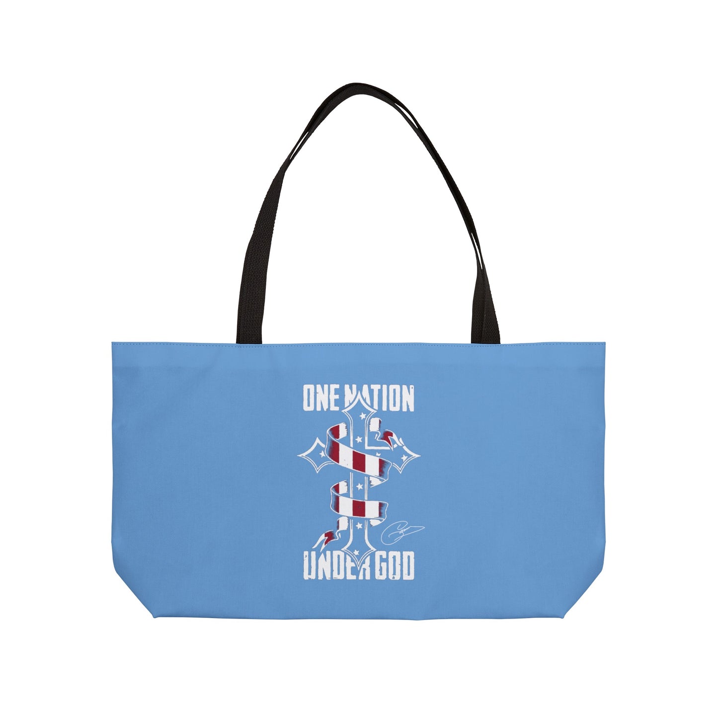 "One Nation Under God - Light Blue" Tote Bag