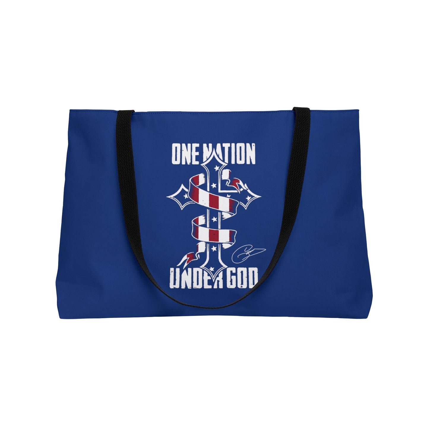 "One Nation Under God - Navy" Tote Bag