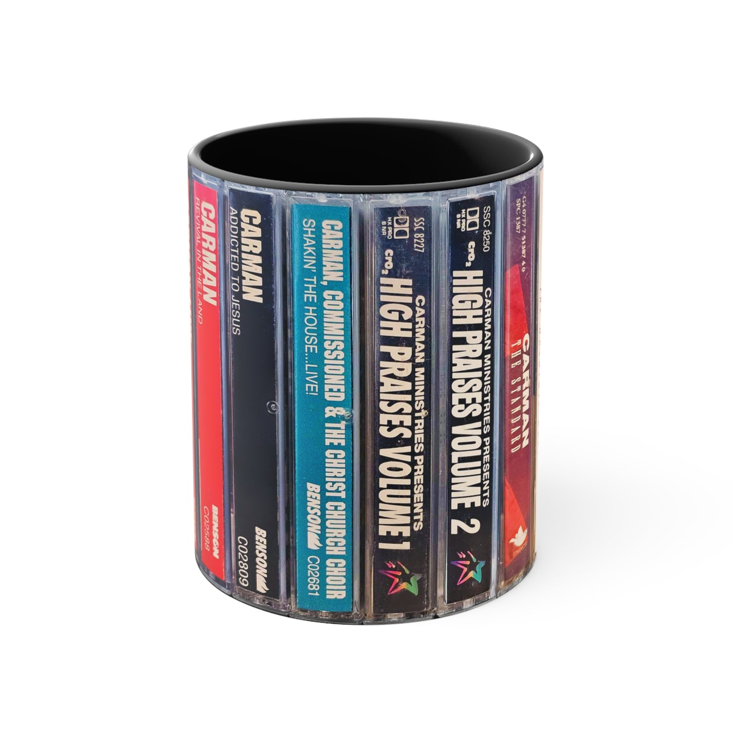 "Carman Cassette Collection" - Black Accent Mug (11 oz.)