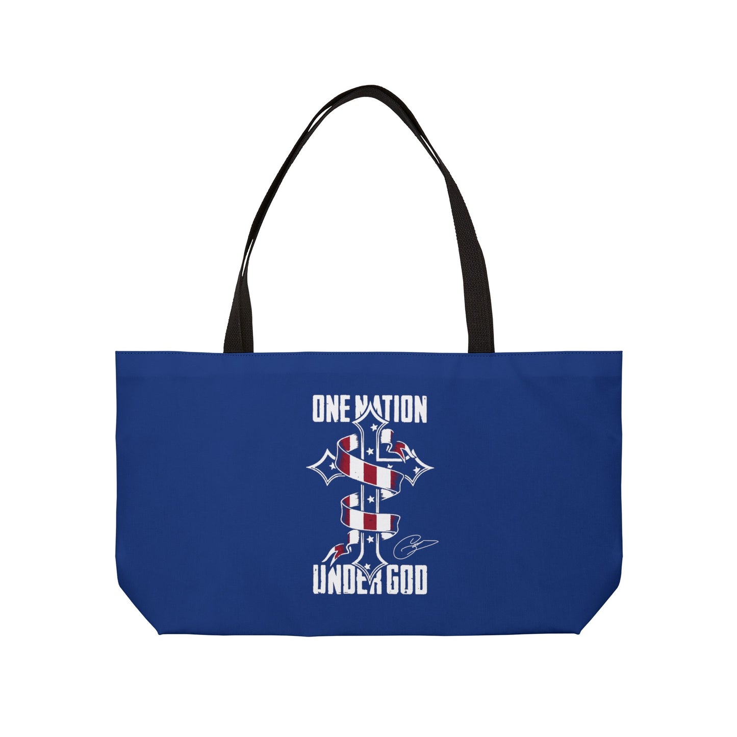 "One Nation Under God - Navy" Tote Bag