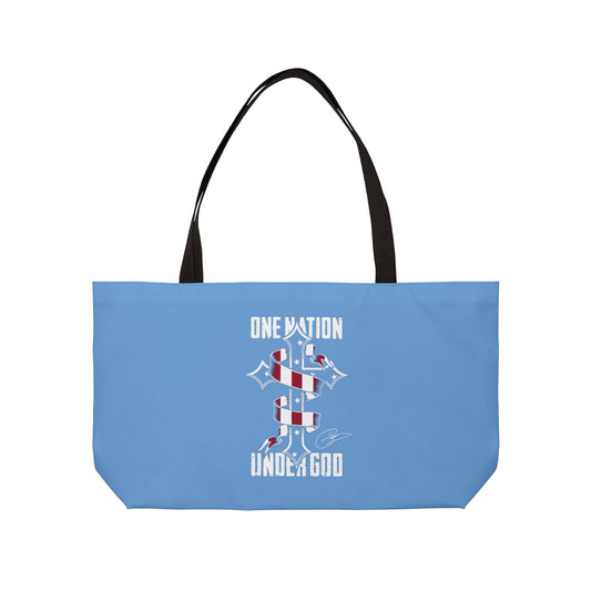 "One Nation Under God - Light Blue" Tote Bag