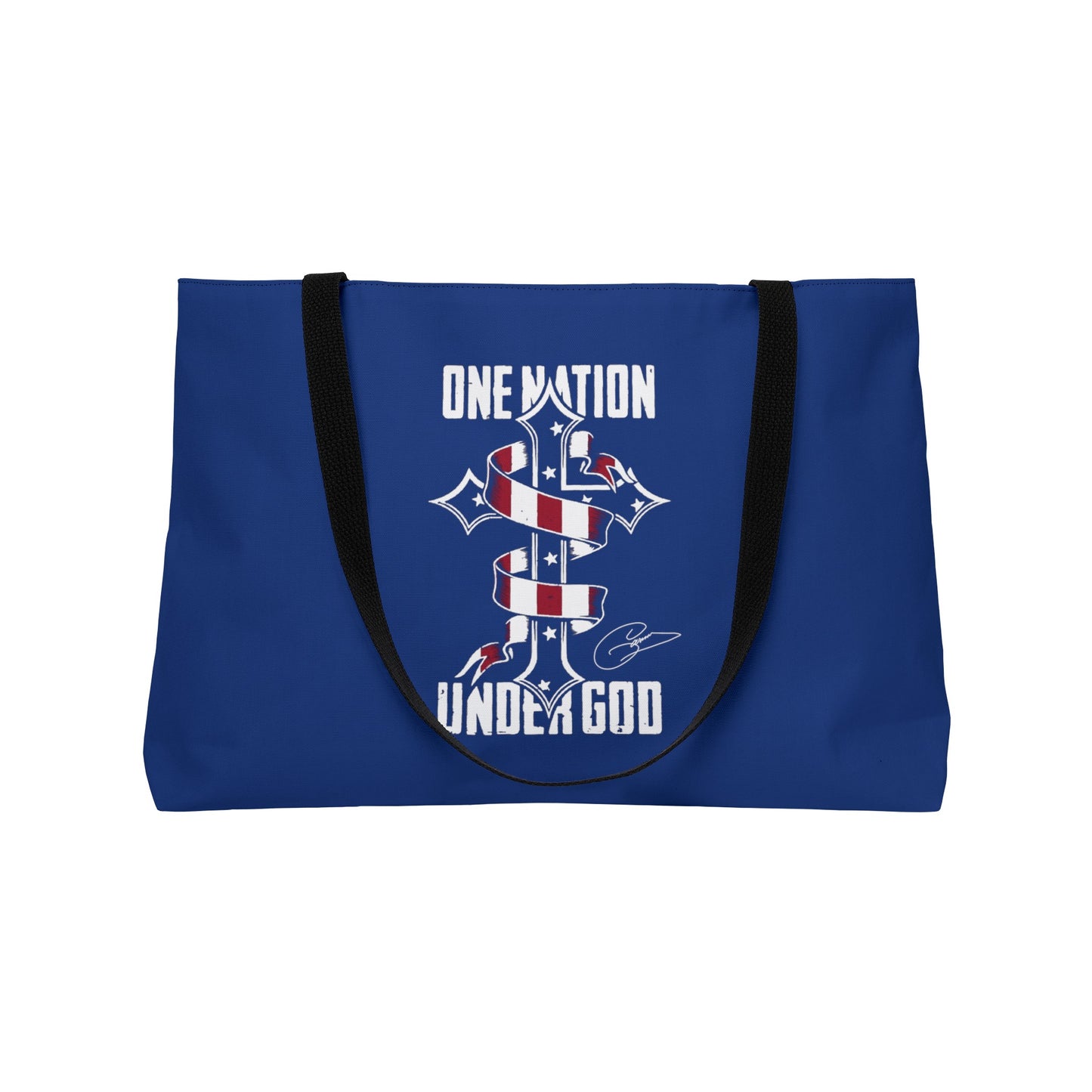 "One Nation Under God - Navy" Tote Bag