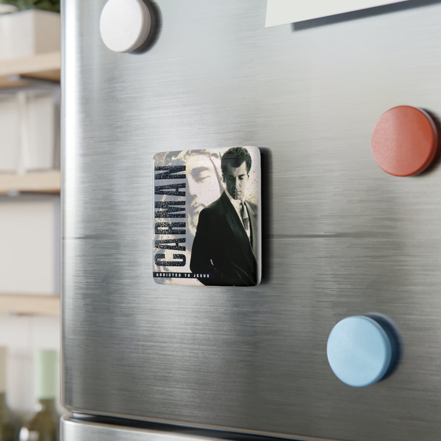 "Addicted to Jesus" Porcelain Magnet, Square