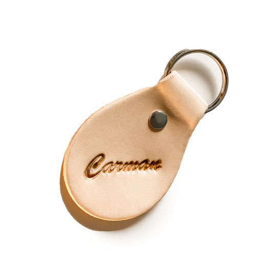 Keychain, Leather Beige
